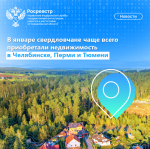 В январе свердловчане чаще всего приобретали недвижимость в Челябинске, Перми и Тюмени