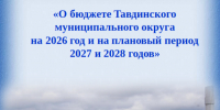 Проект бюджета Тавдинского муниципального округа на 2026 год и плановый период 2027–2028 годов представлен в упрощённой версии — "Бюджет для граждан" - Тавдинский городской округ