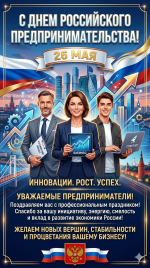 Уважаемые предприниматели! С профессиональным праздником – Днем российского предпринимательства!